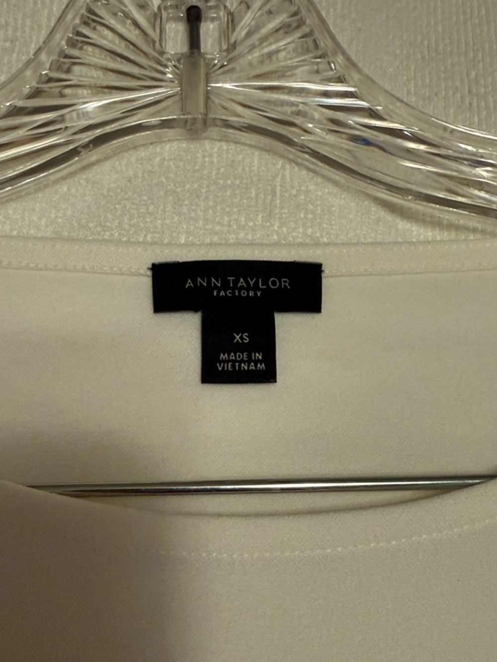 Ann Taylor Factory Cream Boatneck Long Sleeve Top with Pearl Sleeves - Picture 3 of 7